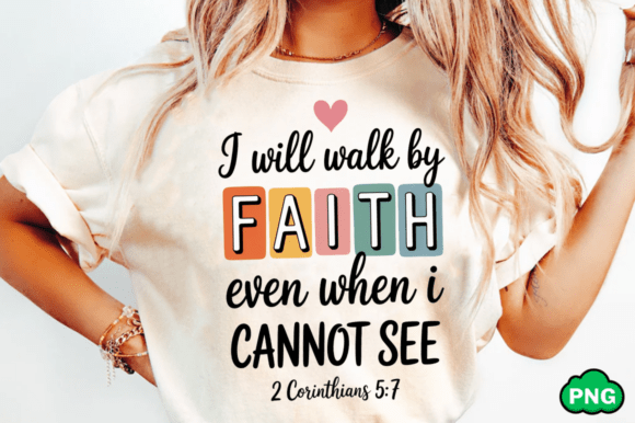 Boho Christian PNG, Walk by Faith PNG