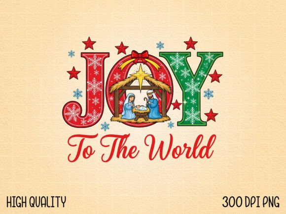 Christian Christmas Sublimation Design for T-Shirt Designs