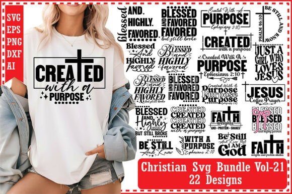 Christian SVG Bundle Vol-21 for T-Shirt Designs