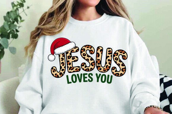 Jesus Loves You PNG: Religious Design for T-Shirt Designs