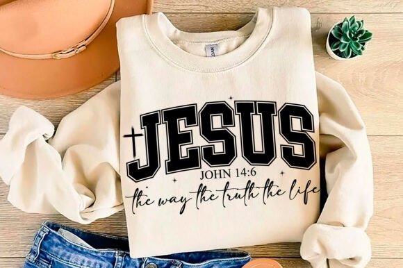 Jesus PNG SVG, John 14:6 — T-Shirt Designs