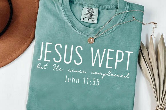 Jesus Wept Bundle PNG, Minimalist