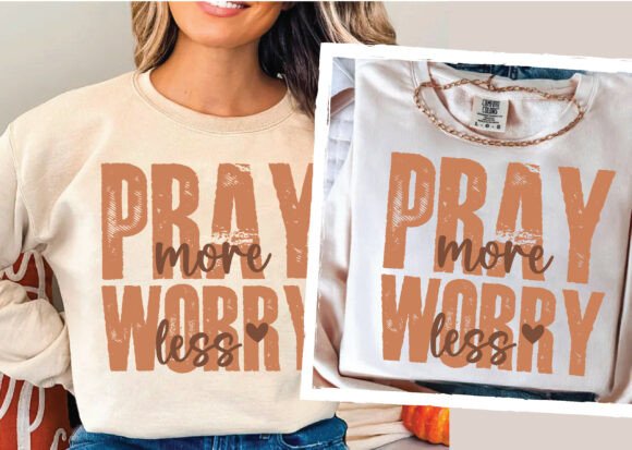 Pray More Worry Less Png, Christian Png